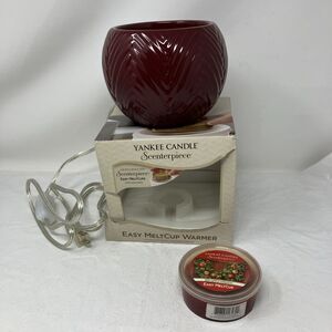 YANKEE CANDLE SCENTERPIECE Burgundy Easy Meltcup Warmer Electric Plug In